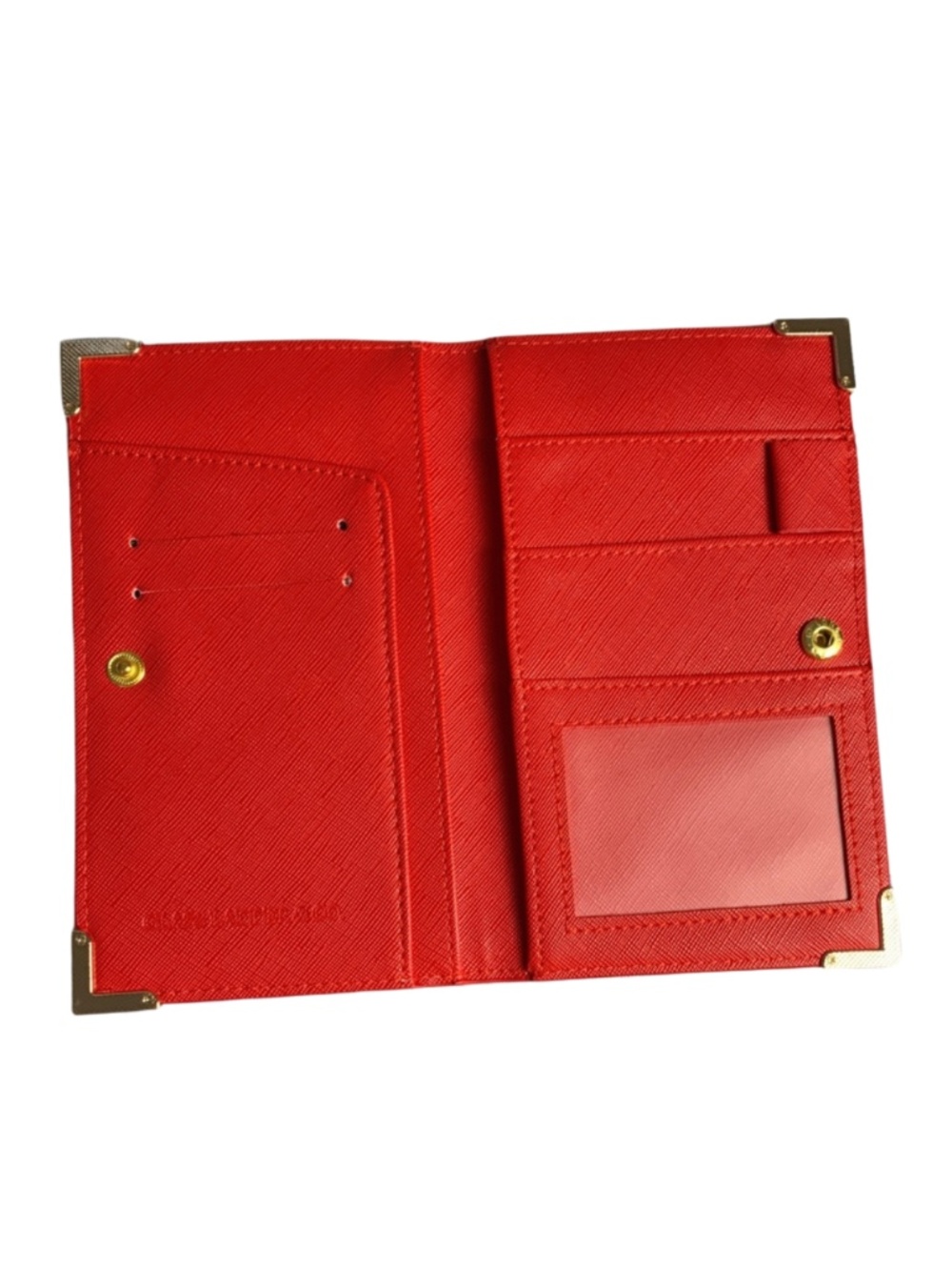 Glass Ladder & Co Amelia Cherry Red Travel Wallet Faux Leather